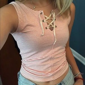 NWT stripe crop top